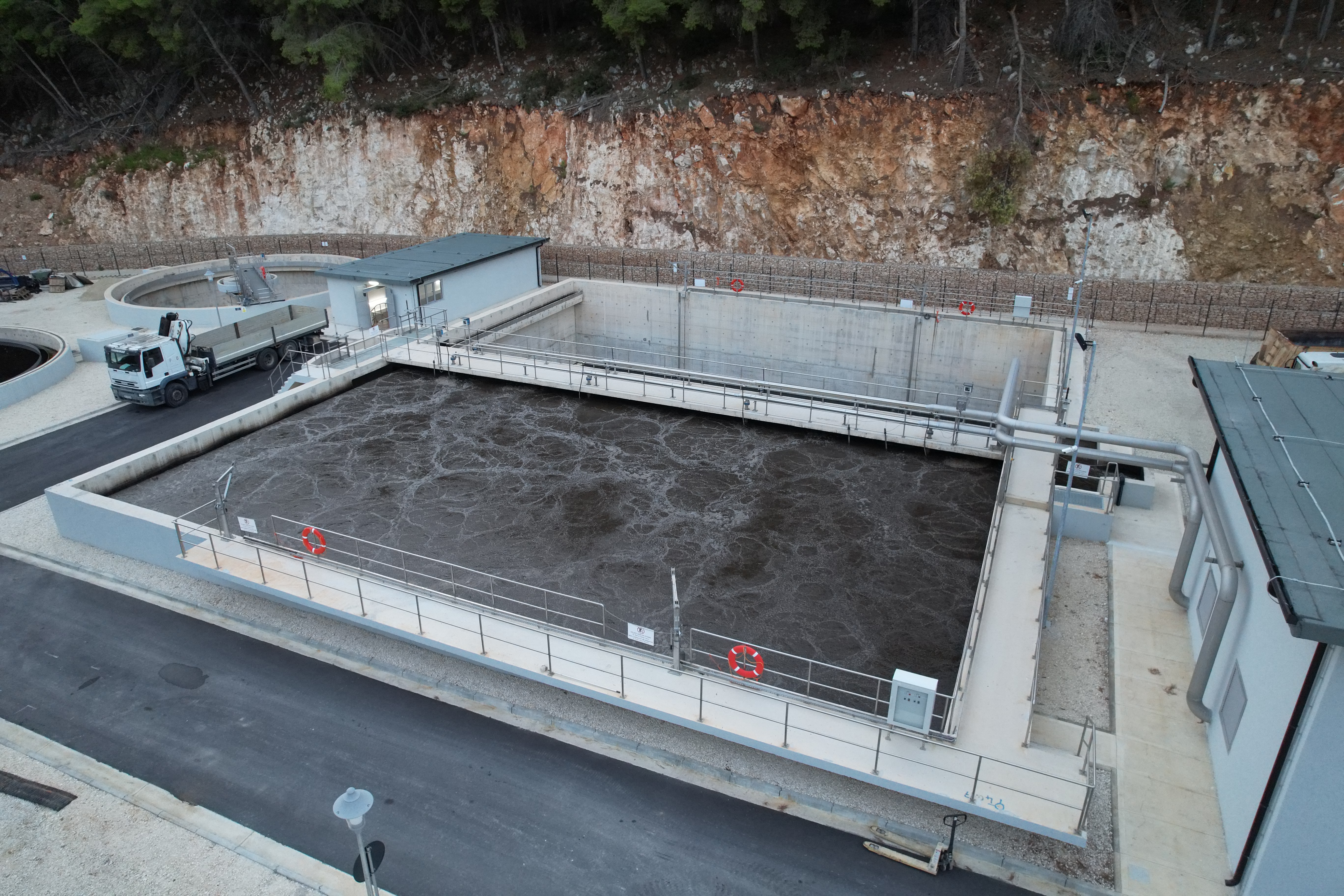 Biological treatment drone view